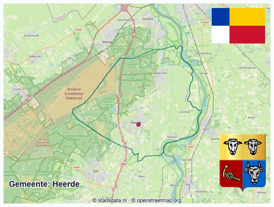 Schematische gemeentegrens Heerde